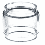Alsterglas, transparent, runde Form, Vintage Stilkachel, Aquarienzubehör, Badezimmerdeko, kreative Verwendung, handgezeichnet, Skizze, Illustration.