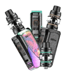Dampfmaschinen für E-Zigaretten, inklusive Mod-Geräte und Verdampfer, in Schwarz, stilisiert und modern gestaltet. Perfekt für Vape-Enthusiasten und Dampfer. Hochwertige Liquid-Dampfergeräte.