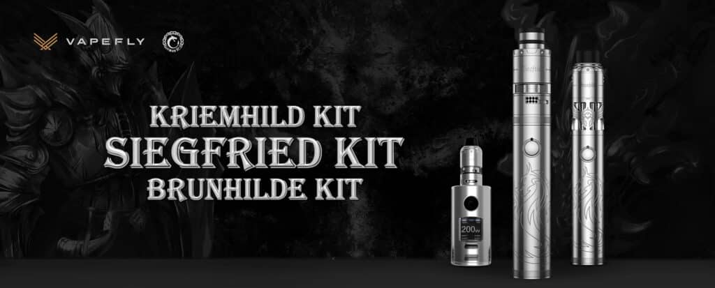 Vapefly Siegfried Kit, Kriemhild Kit, Brünhilde Kit, E-Zigaretten Set, E-Liquid Verdampfer, Dampfgerät, Vape Set, Dampfgerät für Dampfer, Premium E-Zigaretten, Dampfer Zubehör.