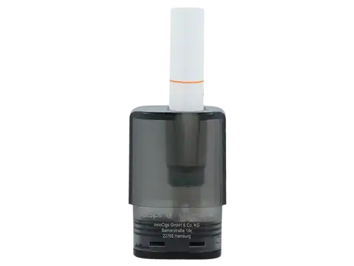 Aspire Vilter Pod 3 InnoCigs Vaporizer in grau mit weißem Mundstück, kompakt und modern gestaltet, geeignet für aromatherapeutische Anwendungen oder E-Zigaretten.