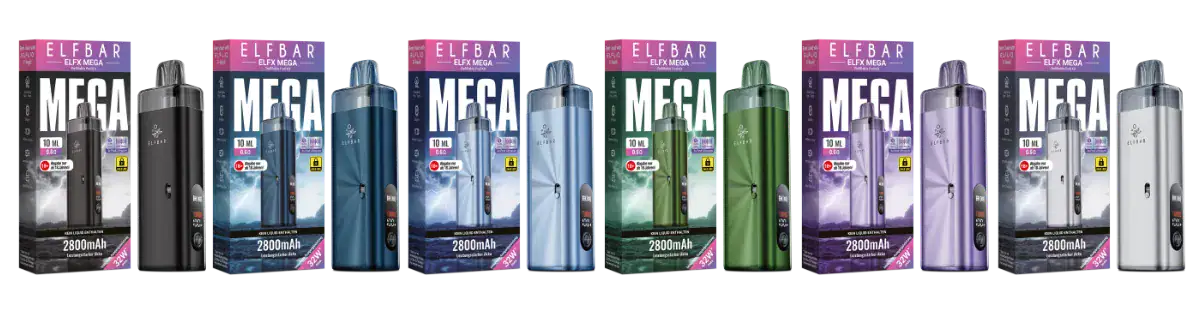 Elfbar Elfx Mega E-Zigaretten Set 2 Elfbar Elfx Mega E-Zigaretten Set