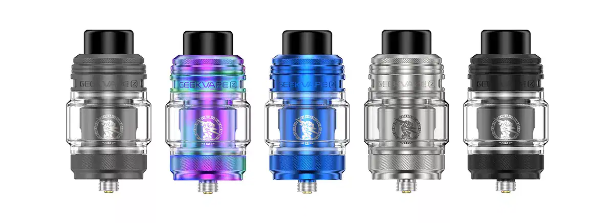 GeekVape Z Fli Clearomizer Set 2 Beschichtete Dampfmaschine für E-Zigaretten in verschiedenen Farben, hochwertig und langlebig.