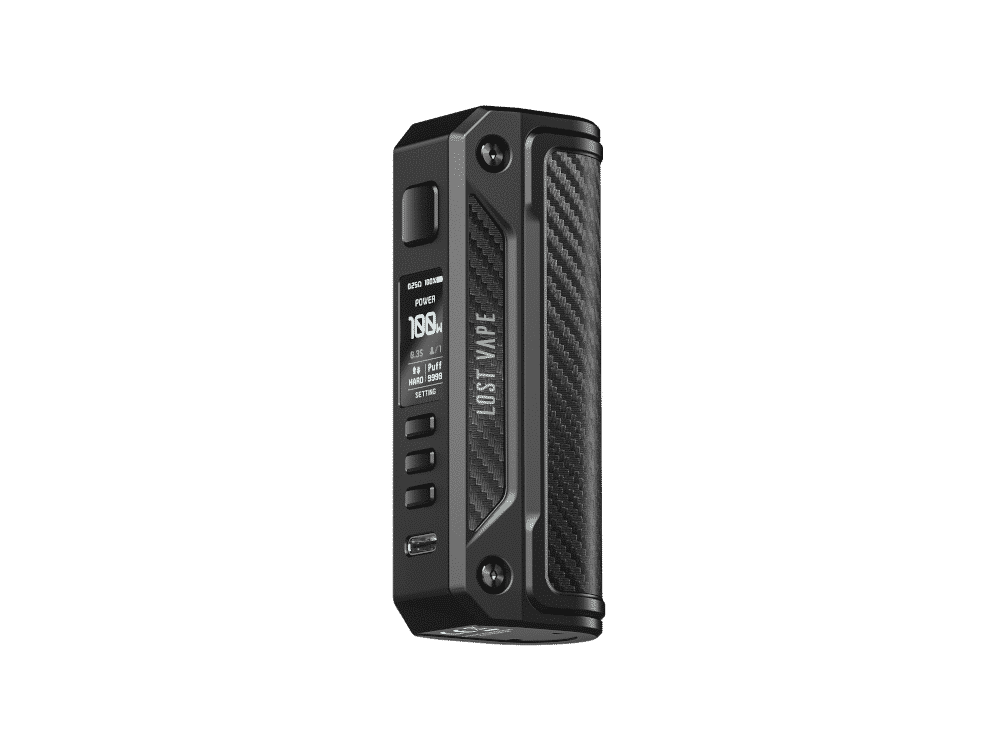 Lost Vape Thelema Solo 100 Watt 1 Akku für Vape, schwarzes Ladegerät mit Digitalanzeige, tragbar, langlebig, für E-Zigaretten und Dampfer, kompatibel mit verschiedenen Modellen, schnelle Ladefunktion, langlebige Batterie.