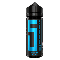 Frischelimonade mit Beere Minze Geschmack in schwarzer Flasche, perfekt für unterwegs.