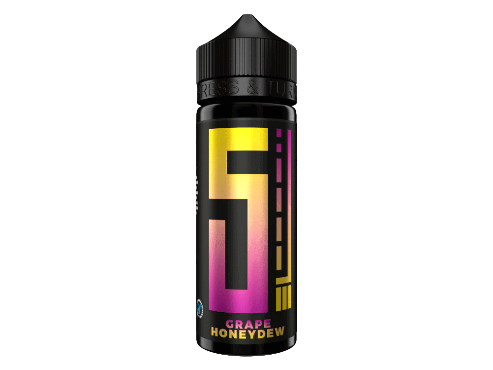 5EL Grape Honeydew 10 ml 1 Flasche mit farbigem Gradient-Design, alkoholfreier Energy-Drink, 330ml, Grape Honeydew Geschmack, LETZ Go Sortiment, moderne Verpackung, Trendgetränk, vitalisierend, erfrischend, cooles Design.