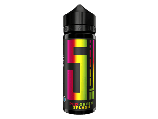 Farbiges Getränke- oder Lebensmittel-Produkt mit neonfarbenem Design auf schwarzer Flasche, hochwertiges Produktfoto, ideal für den Online-Shop LETZ Go.