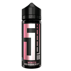Flasche mit White Roseberry Geschmack, sportsnack, Energy Drink, in schwarzer Flasche mit pink-weißem Design.