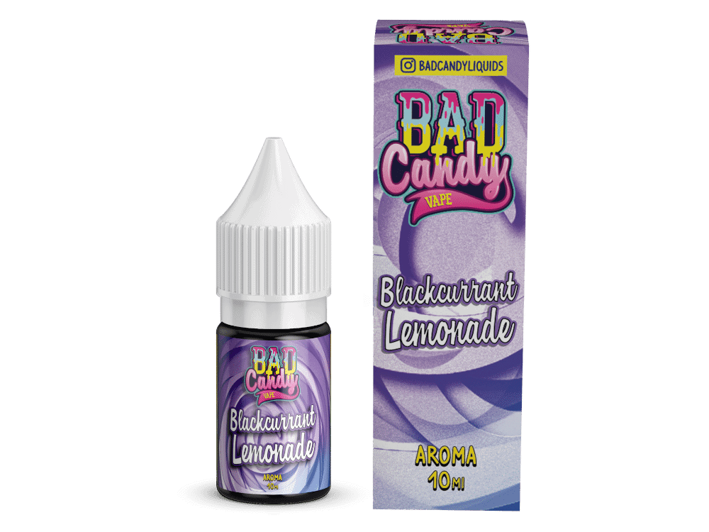 Bad Candy Liquids Blackcurrant Lemonade Aroma 10 ml 1 Beeren- und Zitrusduft, 10 ml Liquid für E-Zigaretten, Blackcurrant Limonade Aroma, süßer Geschmack, für Dampfer, hochwertiges Vape-Zubehör.