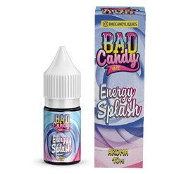 Leere Flasche für E-Liquid mit auffällig buntem Design, geeignet für Liquid-Dampfer.