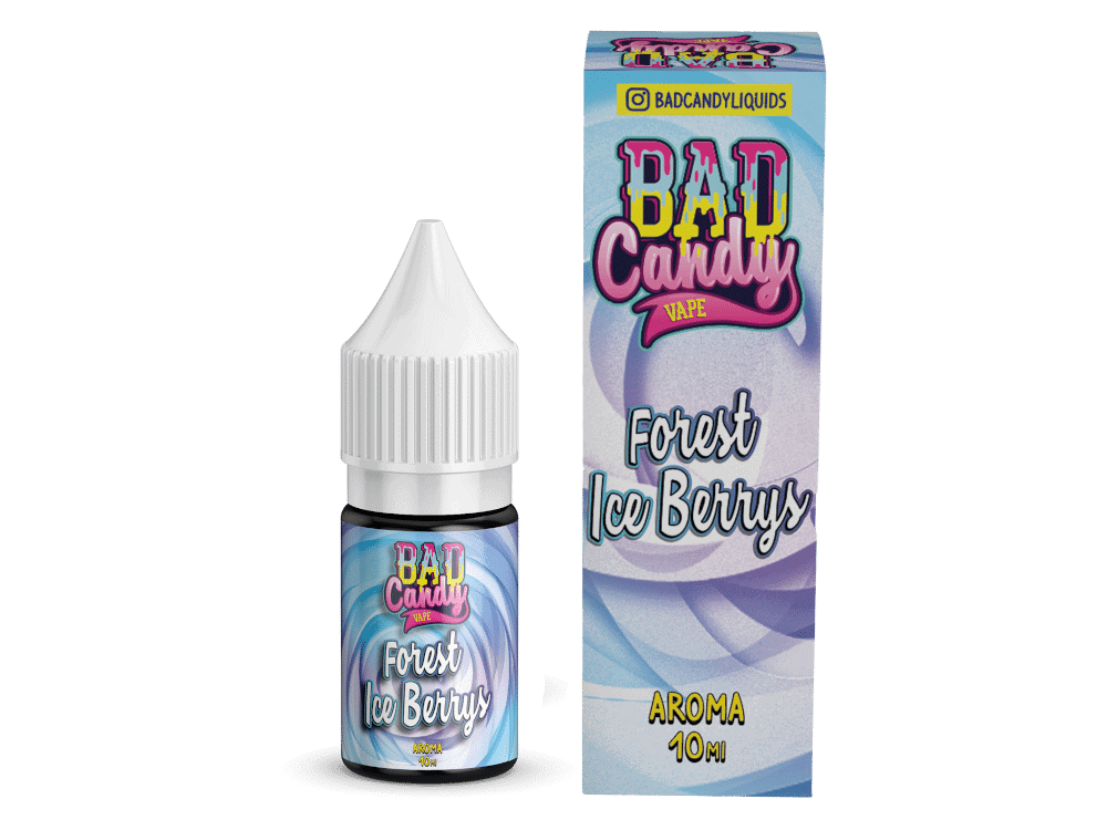 Bad Candy Liquids Forest Ice Berrys Aroma 10 ml 1 Süßer Vape-Duft mit Wald, Eisbeeren und Beerentönen, ideal für e-Zigaretten, 10 ml Flasche, ansprechend gestaltet, perfekt für Dampfer, die Frucht-Aromen lieben.