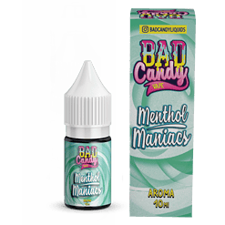 Aroma Bad Candy Menthol Maniacs in 10ml Flasche, Vape Liquid mit Mentholgeschmack, cooles Design, ideal für E-Zigaretten, erfrischendes Frischeerlebnis, aromatischer Menthol-Dampf, günstiger E-Liquid-Ansatz.