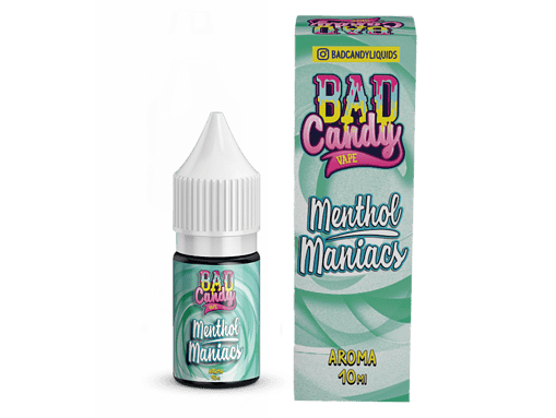 BAD Candy Vape Menthol Maniacs 10ml, E-Liquid für E-Zigaretten, erfrischender Mentholgeschmack, cooles Design, aromatisches Liquid für dampfen.