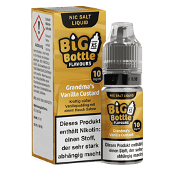 Hochwertige E-Liquid XXL Flasche mit Vanille-Custard Geschmack, nikotinfrei, 10 ml, für E-Zigaretten.