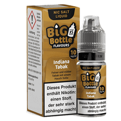 Nikotinfreier Liquidlöffel mit Indiana Tabak Geschmack in praktischer 10 ml Flasche, ideal für E-Zigaretten, intensiver Geschmack, für Dampfer, sanft und aromatisch, hochwertiges Liquid, entspannter Genuss.