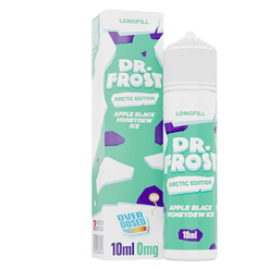 10ml Longfill Dr. Frost Arctic Edition E-Liquid mit Apfel, schwarzem Honigdew und Eisgeschmack, für E-Zigaretten, nicotine free.