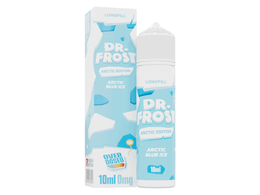 Dr. Frost - Arctic Edition - Arctic Blue Ice 10 ml 1 Arctic Blue Ice Dr. Frost E-Liquid, 10ml, Überdosiert, für E-Zigaretten, Longfill Flasche, Arctic Edition, angenehm erfrischender Geschmack.