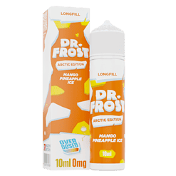Fruchtbrief, Mango Ananas Eis, Dr. Frost, LongFill, 10ml, 0mg Nikotin.