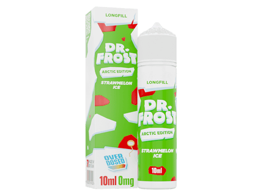 Fruchtiges Saft-Refill Fläschchen mit Erdbeer-Geschmack für Dr. Frost e-Liquid, 10ml.