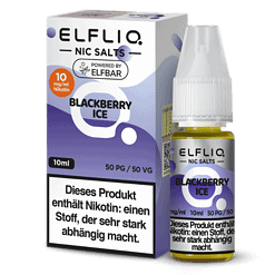 Nikotinisches Salz Liquid Blackberry Ice für E-Zigaretten, 10 ml, 50 PG/50 VG, mit 10 mg/ml Nikotin, geeignet für Nikotin-Salze, aromatisiert mit fruchtigem Beeren- und Minzgeschmack.