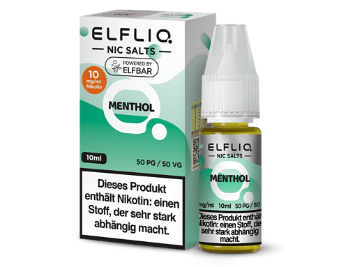 Nikotinliquid mit Mentholgeschmack in 10ml Flasche, enthält 10 mg/ml Nikotin, erhältlich bei LETZ Go.