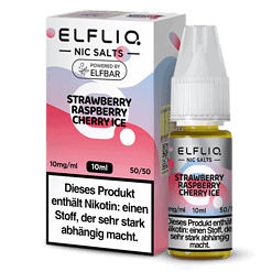 Aromatisiertes Liquid für E-Zigaretten mit Erdbeer Himbeer Kirsch Aroma, 10ml Flasche, 10mg/ml Nikotin, handliche Packung für Dampfer, intensiver Fruchtgeschmack, geeignet für E-Zigaretten, schnell wirkende Nikotinquelle.