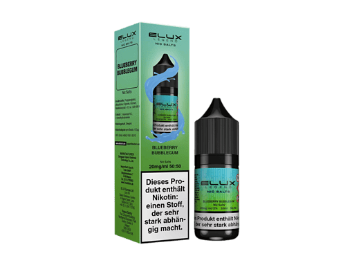 Blueberry bubblegum nikotinsalz e-liquid für vape, 10ml Flasche, elux legend serie, stark aromatisiert.