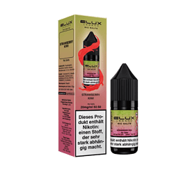 Verschiedene Aroma-Dampferliquid-Produkt im Koffer, mit fruchtigem Geschmack und nikotinhaltiger Flüssigkeit für E-Zigaretten, in pinkem Design, geeignet für Gleichgewichts- und Genussmomente.