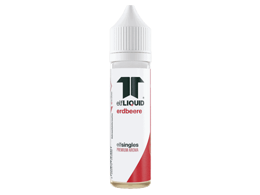 Erdbeer Liquid Flasche mit Düse, elfiQUUID Marke, für E-Zigaretten, 10ml.