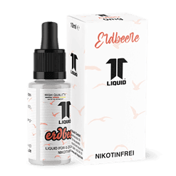 Erfrischendes Erdbeere-Nikotinfrei Liquid, perfekte E-Zigarette Ergänzung, hochwertige Qualität, made in Germany, 10ml Flasche.