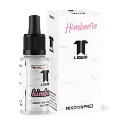 Flüssigkeit für E-Zigaretten, Himbeere Geschmack, Liquid in Flasche mit Tropfer, Nikotinfrei, hochwertiges Produkt aus Deutschland.