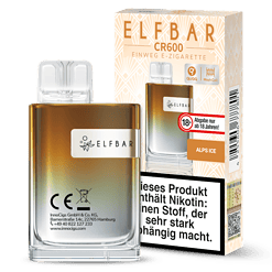 Elfbarr CR600 Einweg E-Zigarette, Alpens Ice, in packungsgröße, hochwertiges Design, für rauchfreie Alternativen, geeignet für Erwachsene, Nikotin enthalten, moderne E-Liquid-Technologie.