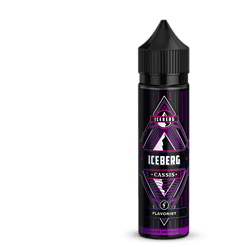 Kühles Iceberg Cassis Liquid in auffälliger Verpackung für E-Zigaretten, intensiver Geschmack, ideal für Dampfer mit Geschmack für Frucht- und Beerenaromen.