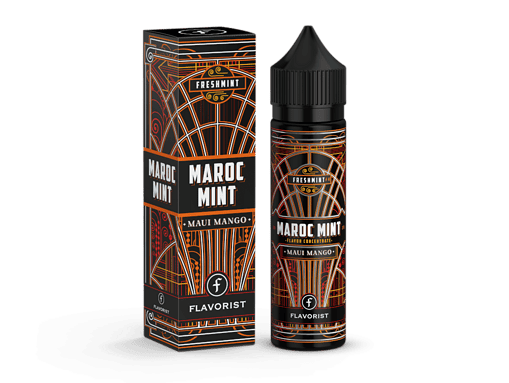 Marok Munt E-Liquid Flasche und Verpackung mit marokkanischem Design, Mango-Geschmack, für Vaping, perfekt für Shisha, Aromakonzentrate, exklusiv bei LETZ Go.
