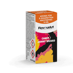 Aroma für E-Zigaretten, nikotinfrei, 10 ml, Flavour Art Candy Jammy Wizard.