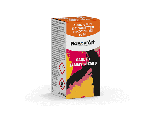 Aroma für E-Zigaretten, nikotinfrei, 10 ml, Flavour Art Candy Jammy Wizard.