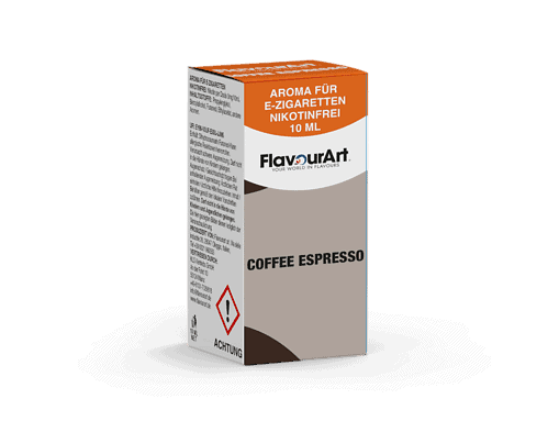 Aroma für E-Zigaretten, nikotinfrei, 10 ml Flavored Art, Kaffee Espresso, aromatisches E-Liquid ohne Nikotin, für Dampfer, kräftiger Kaffeegeschmack, perfekte E-Zigarette, Liquids, E-Liquid, Vape Zubehör.