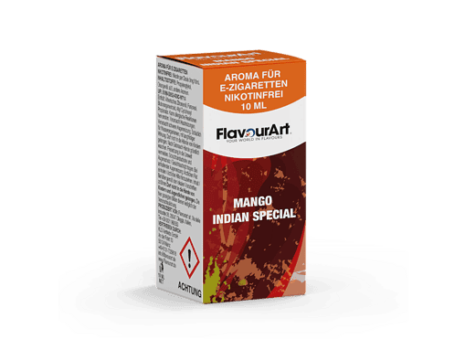 Aroma für E-Zigaretten, nikotinfrei, Mango Indian Special, 10 ml.
