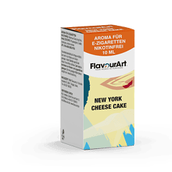 Aroma für E-Zigaretten nikotinfrei, 10ml, Flüssigkeit mit Geschmack nach New York Cheese Cake, für Dampfer, ohne Nikotin, FlavourArt.