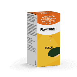 Aroma für E-Zigaretten, Nikotinfrei, 10ml, Peach Geschmack, Flavour in Packung.