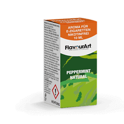 Aroma für E-Zigaretten Nikotinfrei, 10 ml, Pfefferminz Geschmack, natürliches Aroma, Flavour für E-Dampf, belebende Minznote.