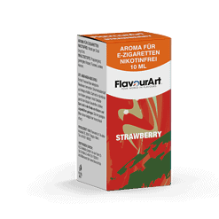 Aroma für E-Zigaretten, nikotinfrei, 10 ml, Strawberry Geschmack, FlavourArt.