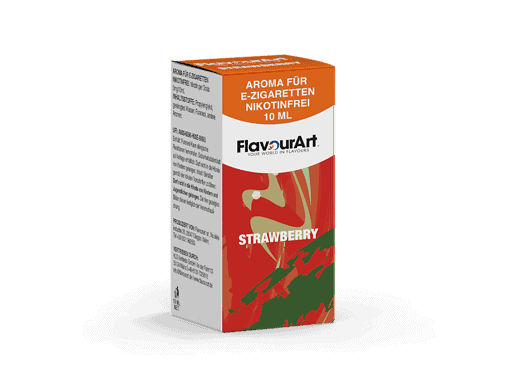Aroma für E-Zigaretten, nikotinfrei, 10 ml, Strawberry Geschmack, FlavourArt.