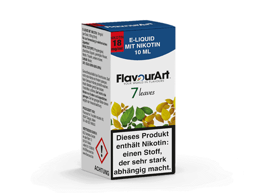 Aromatisiertes E-Liquid mit Nikotin, 10 ml, Geschmack: 7 Blätter, für E-Zigaretten, stimuliert den Rauchgenuss, Nikotinstärke 18 mg/ml, Verpackung im modernen Design, ideal für Dampfer.