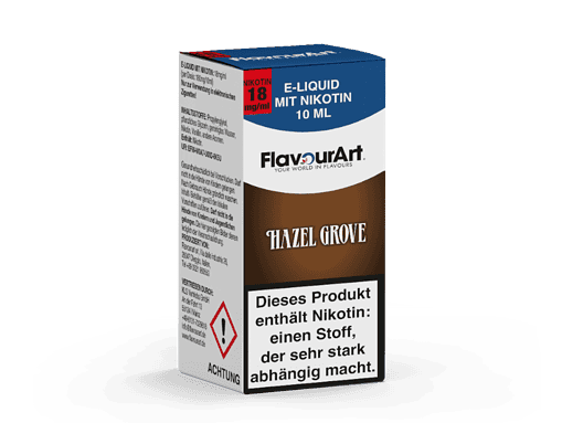 E-Liquid Box Hazelnut Grove mit Nikotin, 10 ml, für E-Zigaretten, aromatischer Geschmack, starke Nikotinstärke, hochwertiges Liquid, ideal für Dampfer.