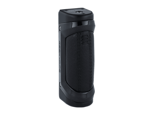 Rauchergriff mit Lederüberzug und digitaler Steuerung, ergonomisch gestaltet für komfortablen Griff. Hochwertiges Material für langlebige Nutzung und stilvolles Design. Perfekt für Vaping und Aromatisierung.