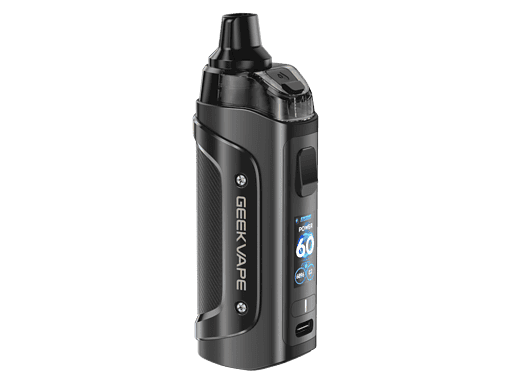 Modernes E-Zigaretten-Gerät mit digitalen Display, schwarz, kompaktes Design, für Dampfer, einfache Bedienung, langlebiger Akku, innovatives Vaporizer-System, bequem für unterwegs.