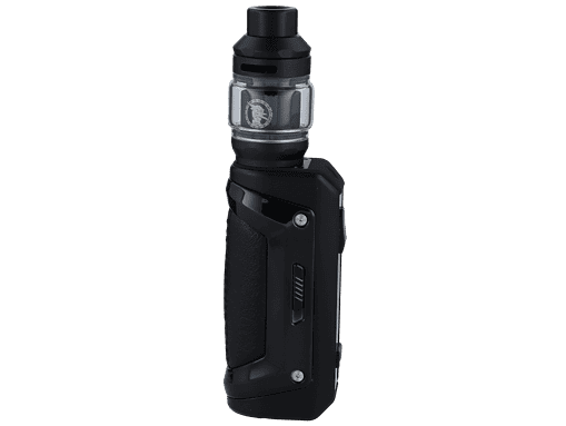 GeekVape Aegis Solo 2 E-Zigaretten Set 3 Robuster Black Vape mit Tank und Bedienelementen.