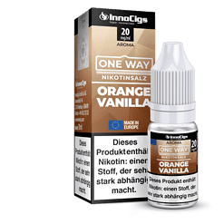 InnoCigs Nikotinsalz One Way Orange Vanille, 20 mg/ml, 10 ml Flasche.
