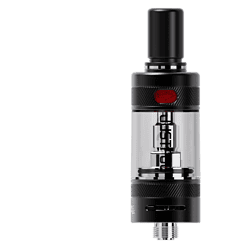 Zerstäuber für E-Zigaretten, 2 ml Tank, Edelstahl und Glas, für Nicotinsalz, mit verstellbarem Luftstrom.