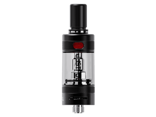 Zerstäuber für E-Zigaretten, 2 ml Tank, Edelstahl und Glas, für Nicotinsalz, mit verstellbarem Luftstrom.